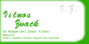 vilmos zwack business card